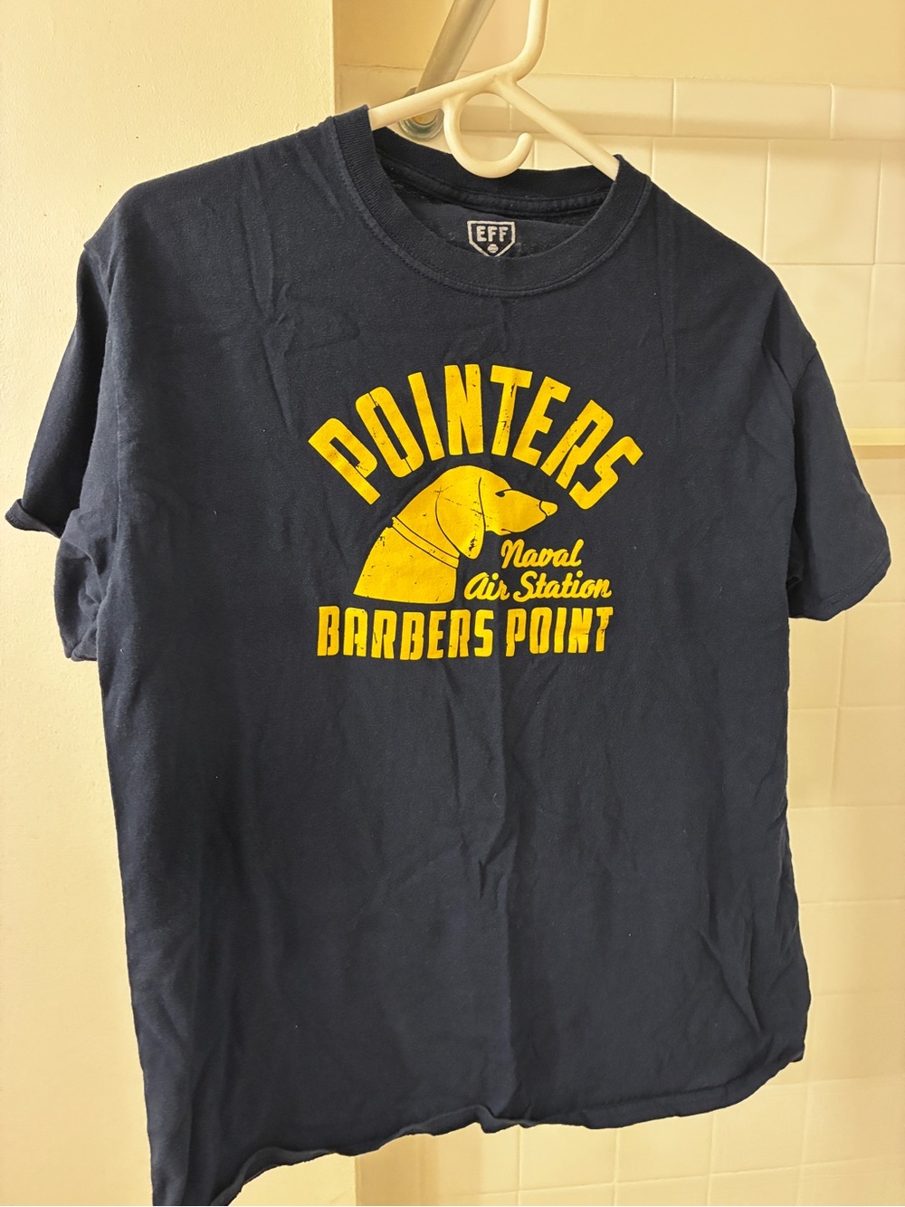Ebbets Field Flannels- Pointers Barbers Point Navy T-Shirt